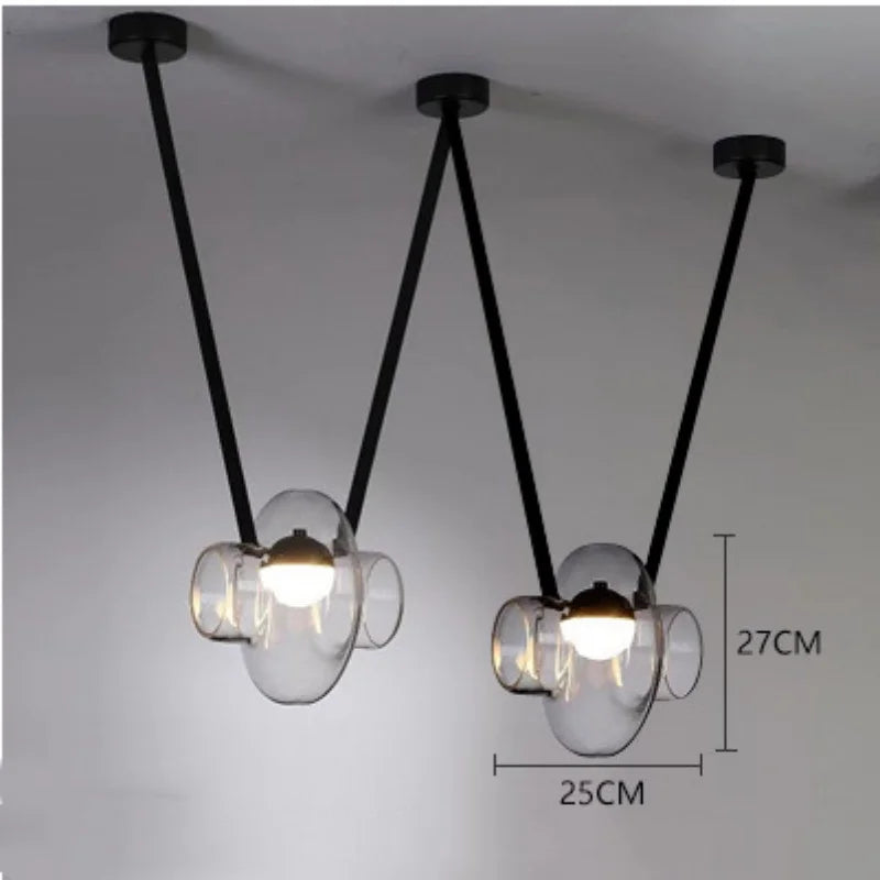 Italian Designer Glass Pendant Light – Modern Luxury LED Hanging Lamp