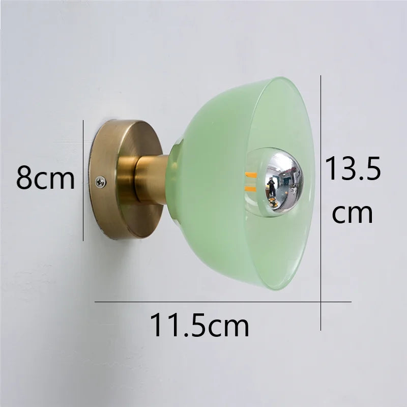 Nordic Rotundity Wall Lamps Retro Jade Bowl Decorative Wall Lights Modern Corridor Creative Kitchen Home Decor Lighting Fixtures