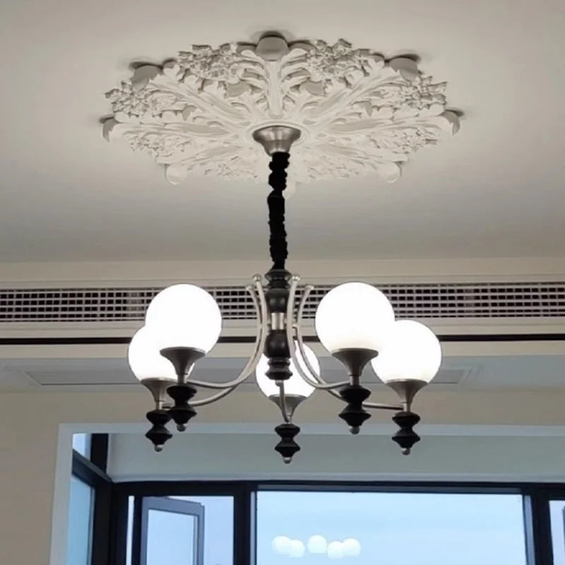 Japanese New Magic Bean LED Chandelier French Living Room Restaurant Bedroom Kitchen Walnut Wood Pendant Lamp Home Decor Light