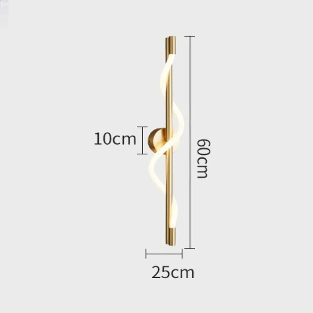 Modern Music Note LED Wall Lamp – Artistic S Shape Wall Light Fixture