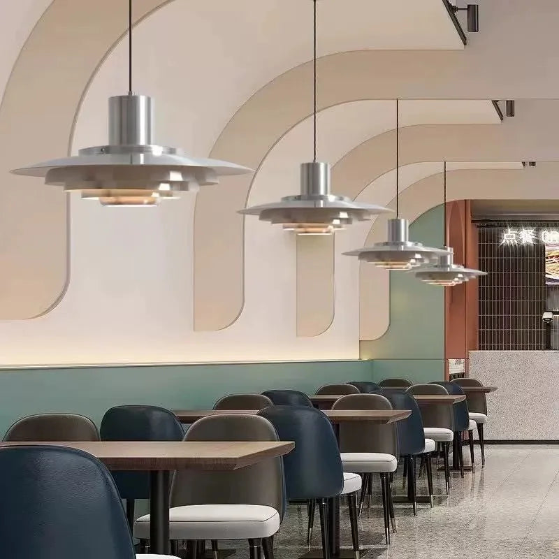 Nordic Minimalist Aluminum LED Pendant Lamp Bar Counter Dining Room Bedroom Kitchen Designe Creative Chandelier Home Decor Light