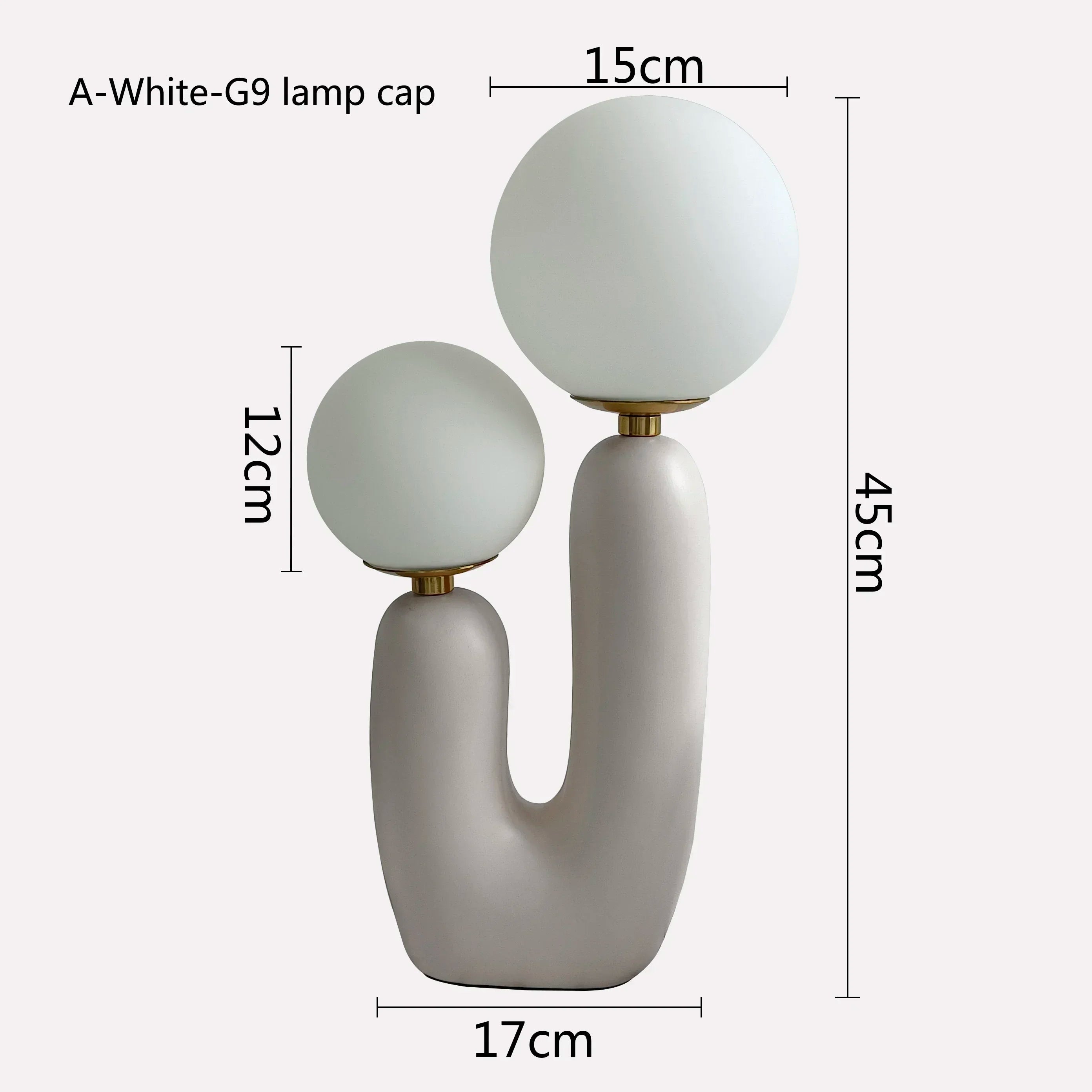 Nordic Dual Head Table Lamp LED – Modern Glass Bedside Lamp for Bedroom & Study