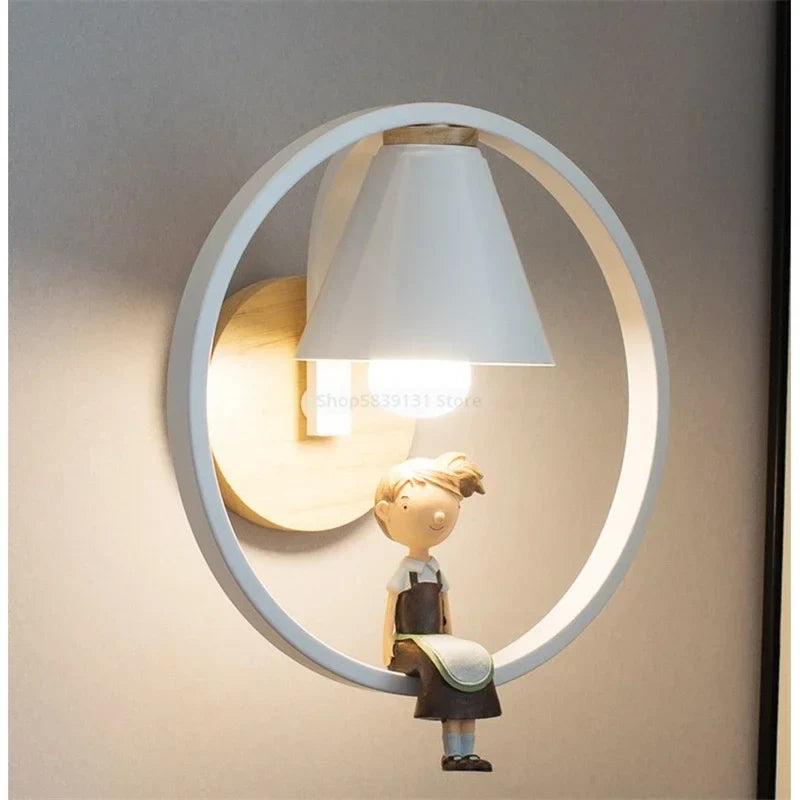 Nordic Modern Iron LED Wall Lamps Creative Personality Art Lamp Living Room Bedroom Bedside Aisle Hotel Restuarant Wall Lights