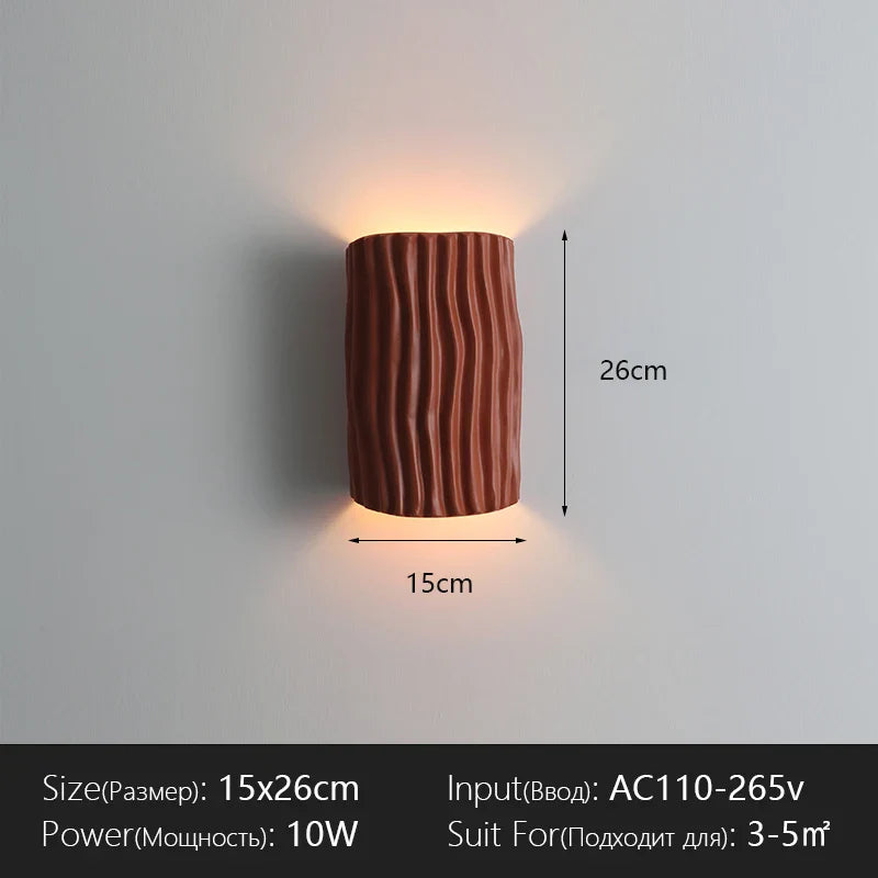 Modern Textured Wall Light – Up & Down LED Ambient Wall Lamp
