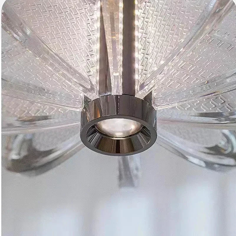Modern Petal Crystal Chandelier LED – Artistic Minimalist Ceiling Light for Dining Room & Bar