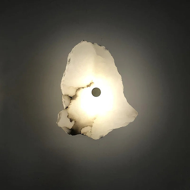 Natural Marble Wall Light – Sculptural LED Wall Sconce