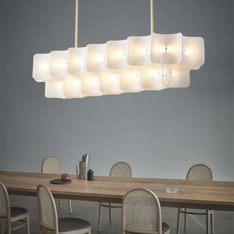 French Luxury New Acrylic LED Pendant Lamp Restaurant Living Room Bedroom Kitchen Hotel Designer Chandelier Home Decor Lighting