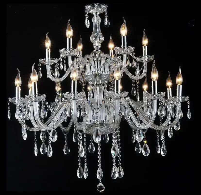 Modern k9 pendant crystal chandelier transparent crystal lustre E14 bulb home lighting Living Room Indoor light fittings ceiling