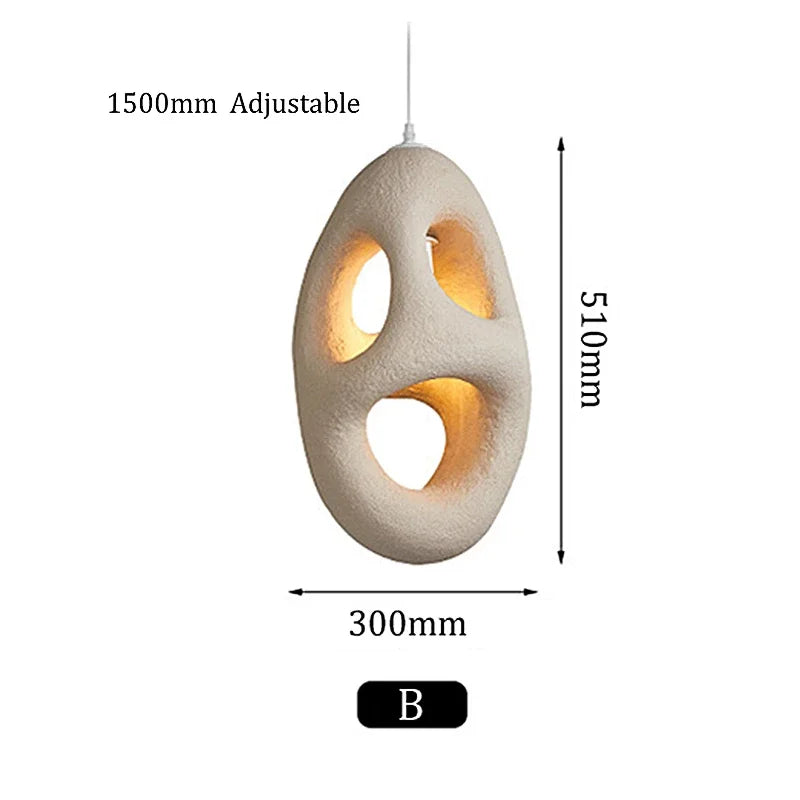 Wabi Sabi Porous Pendant Light – Contemporary Organic Hanging Lamp