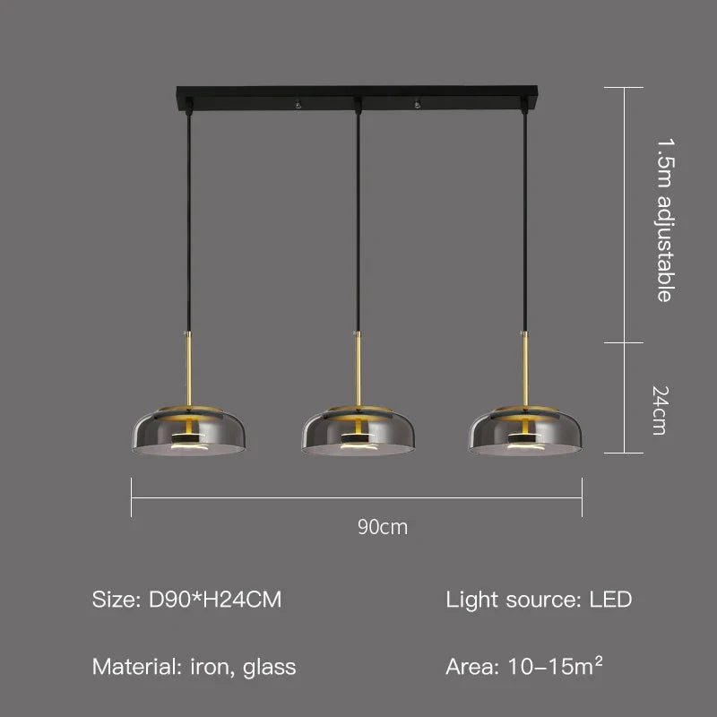 Luxury Glass Pendant Light – Modern Nordic Hanging Lamp for Dining & Kitchen