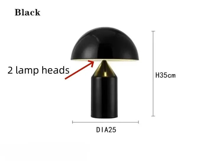 Nordic Creative Mushroom LED Desk Lamp Eye Protection Living Room Study Hotel Bedroom Bedlight Art Light Interior Decor Lighting