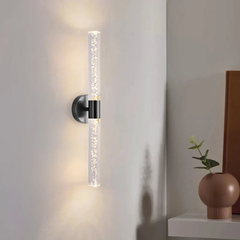 Modern Crystal LED Wall Light – Luxury Bubble Effect