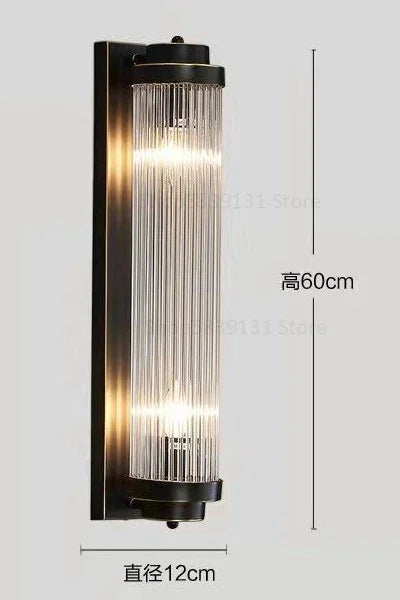 Postmodern Crystal Wall Lamps Living Room Bedside Sconce Lights LED Home Decor Thin Waisted Glass Wall Light Fixture Luminaire