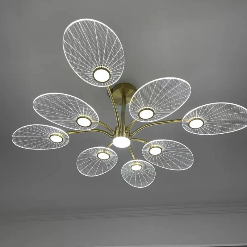 New Creative Petal Acrylic Chandelier Bedroom Children's Room Living Room Restaurant Designer Pendant Lamp Home Decor Lighting