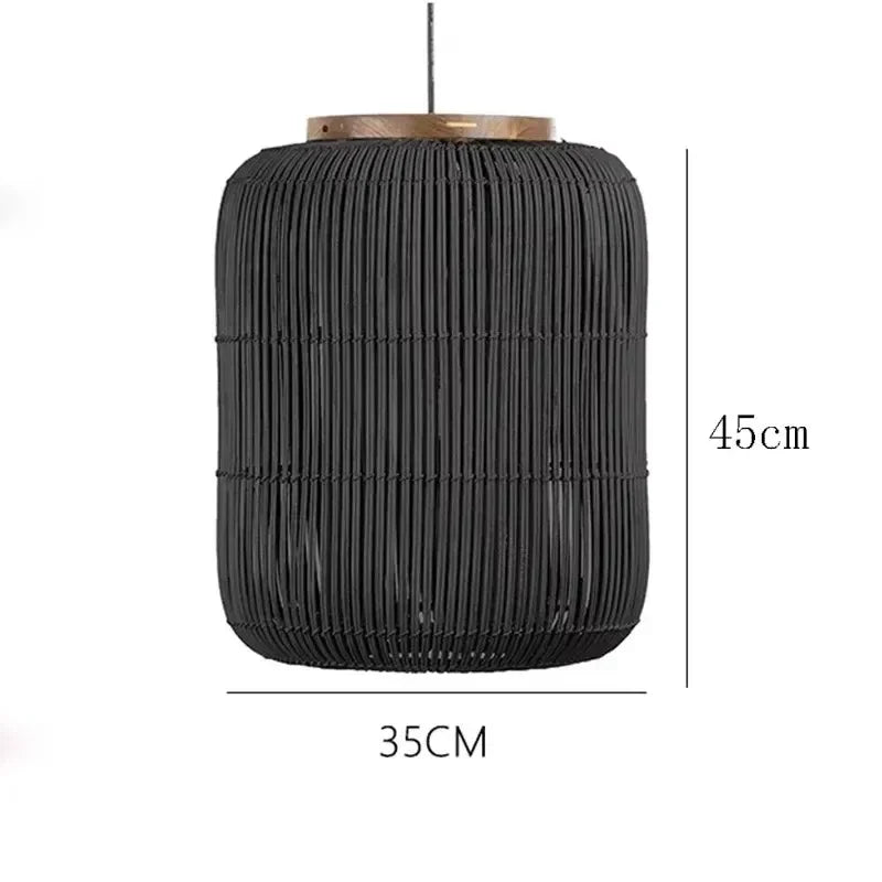 Chinese New Retro Handmade Rattan Pendant Lamp Homestay Living Room Restaurant Bedroom LED Chandelier Home Decor Light Fixtures