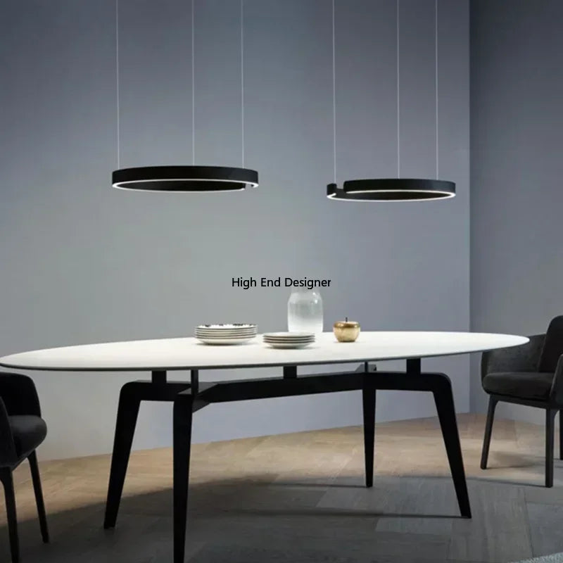 Italian Designer Ring Pendant Lamp Living Room Dining Table Kitchen Bedroom Dimmable LED Chandelier Home Decor Lighting Fixtures