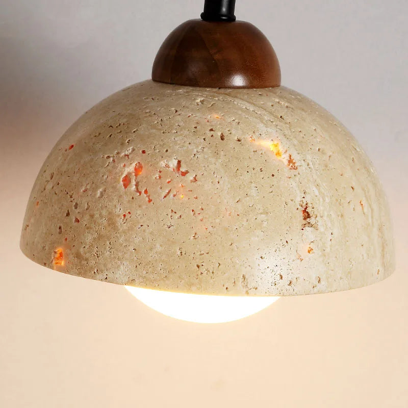 Huangdong stone wabi-Sabi wind bedroom bed wall lamp cream wind living room medieval designer retro home lamps