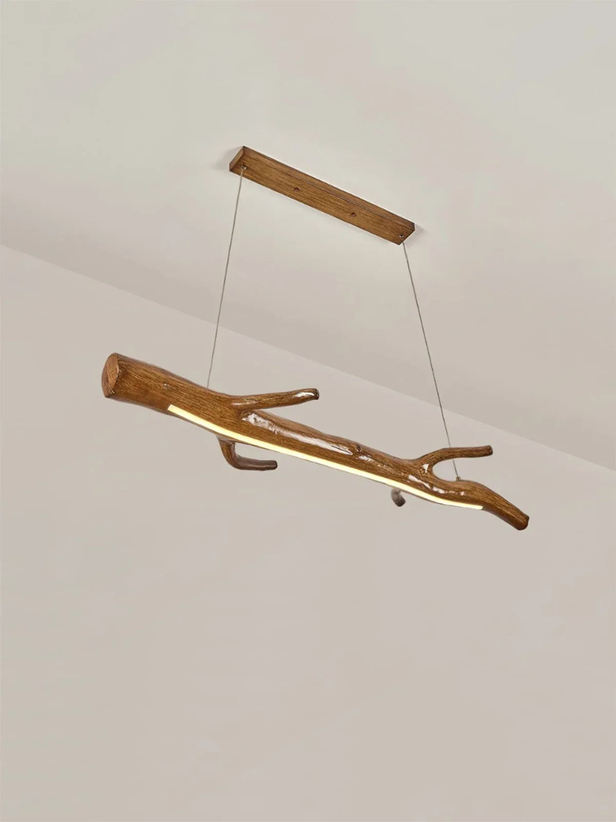 Zen Branch Pendant Light – Rustic Wood Effect LED Hanging Lamp