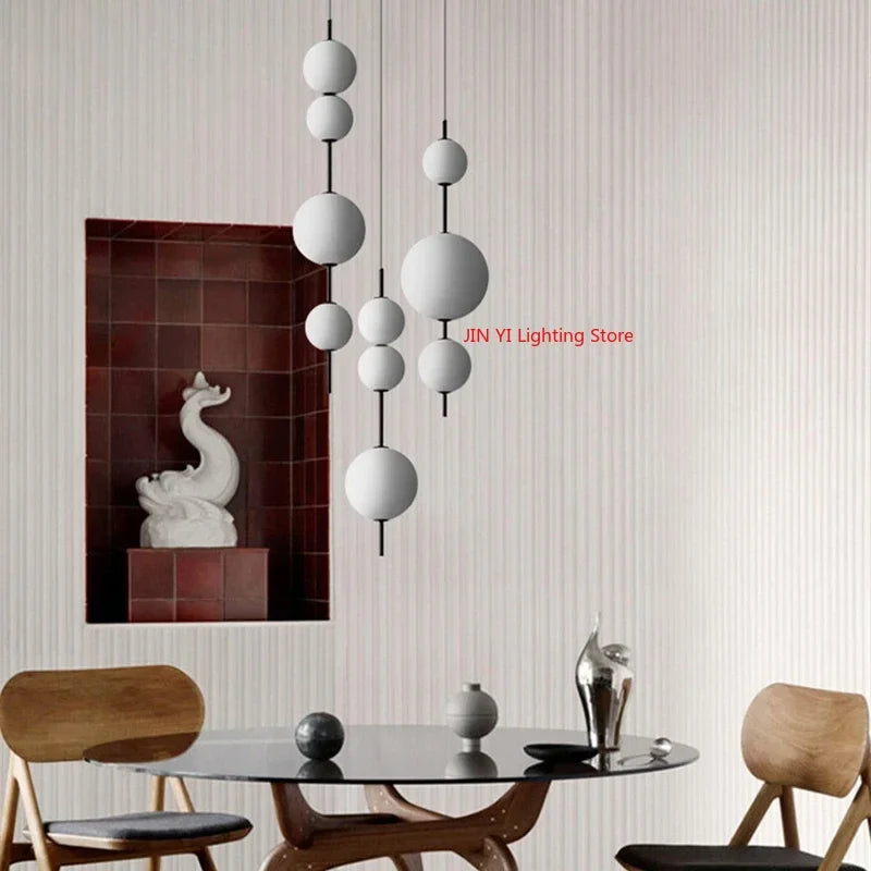 Modern Minimalist Hanging Ball Pendant Light – Multi Sphere Ceiling Lamp