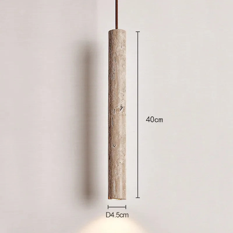 Yellow Cave stone lamp Japanese cream wabi-Sabi bedroom bedside chandelier Creative Homestay retro Nordic restaurant small chand