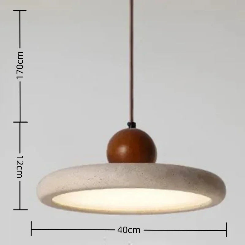Wabi-Sabi Stone Pendant Light – Nordic Minimalist LED Hanging Lamp for Dining & Living Room