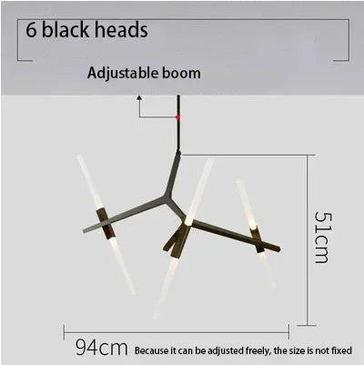 Nordic Satellite Chandelier – Modern Branch LED Ceiling Light Fixture