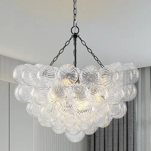Modern French Creative Glass Chandelier Living Room Restaurant Bedroom Villa Kitchen Luxury LED Pendant Lamp Art Decor Lighting