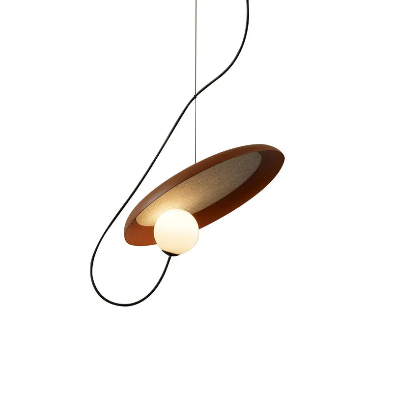 Modern Sculptural Pendant Light – Artistic Loop Design Hanging Lamp