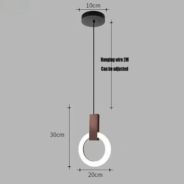 Nordic Simple LED Glass Pendant Lights Living Room Staircase Ring Creative Restaurant Bedroom Study Chandelier Home Decor Lamps