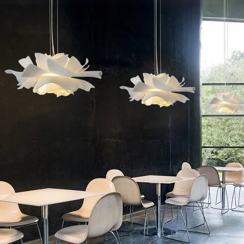 Creative Acrylic Flower designer Chandelier Living Room Restaurant Coffee Table Bar LED Pendant Lamps Indoor Lighting Decoration