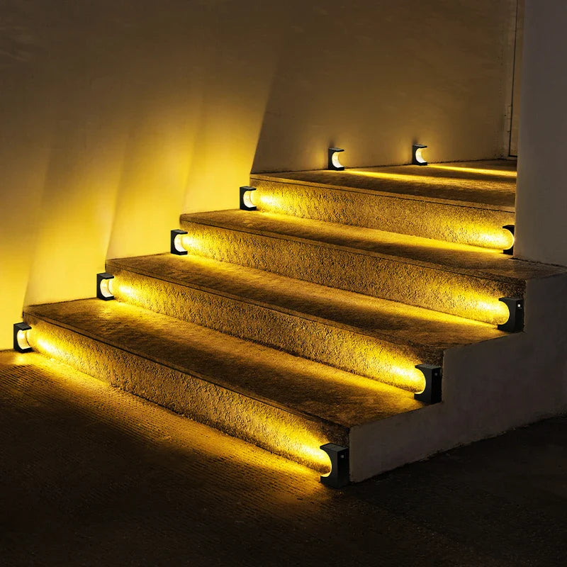 8/12Pcs Solar Step Lights Pathway Stair Outdoor Garden Lights Waterproof Balcony Lights Patio Deck Stair Fence Lights Decorative Landscape Lights