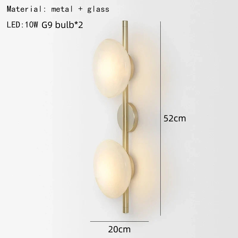 Modern Glass Disc Wall Light – Decorative LED Wall Sconce