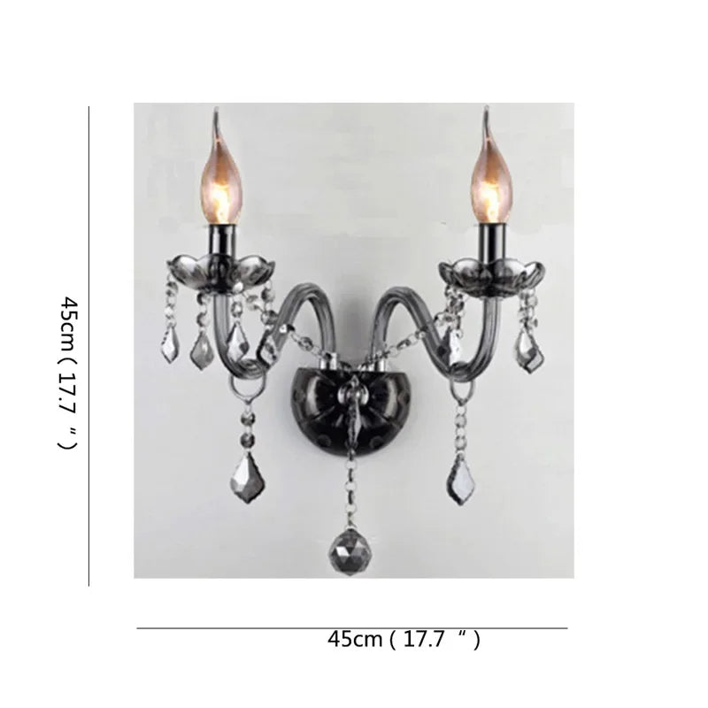 Modern K9 crystal chandeliers ceiling lights Black gray lustre crystal Living dinning room light ceiling indoor home furniture
