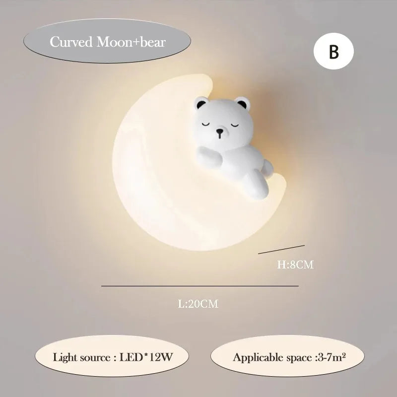Cute Bunny Cloud Wall Lamp – Kids Bedroom Night Light