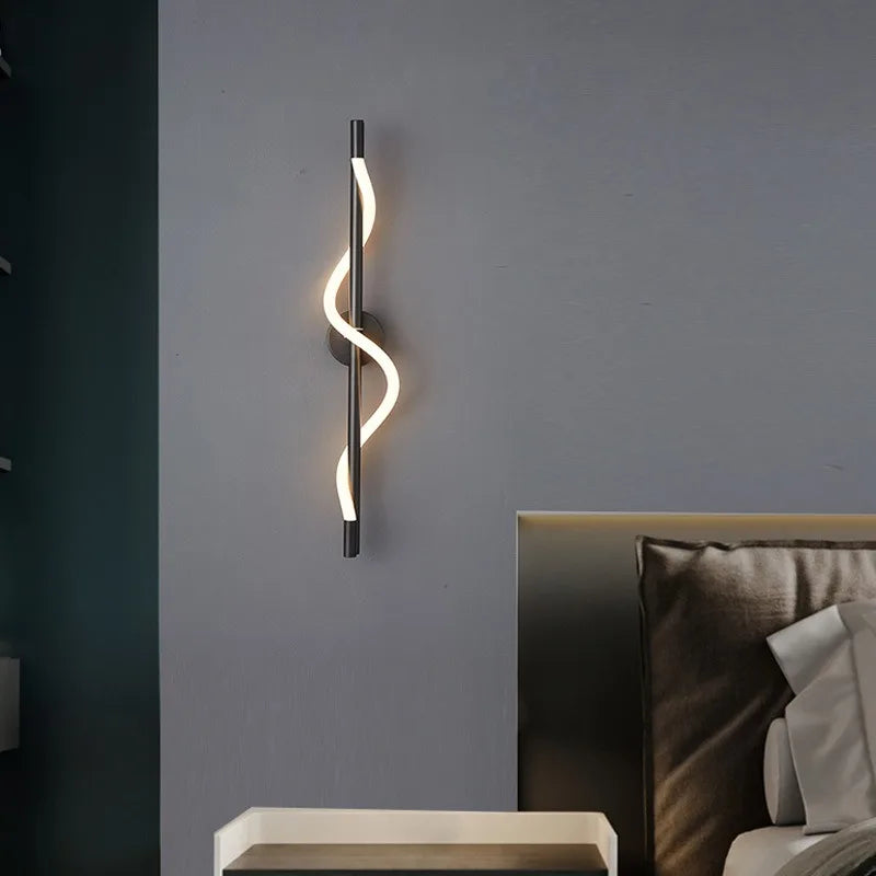Modern Music Note LED Wall Lamp – Artistic S Shape Wall Light Fixture