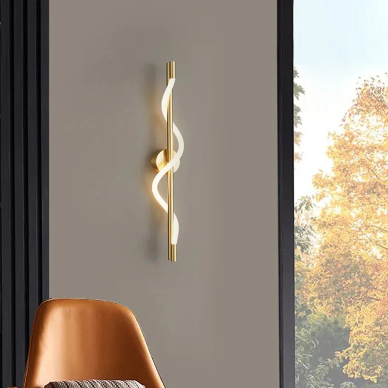 Modern Music Note LED Wall Lamp – Artistic S Shape Wall Light Fixture