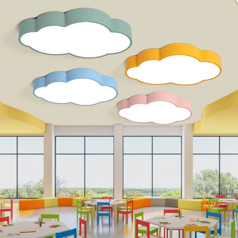 Italy Designer Cartoon Cloud Pendant Lamp Kindergarten Classroom Corridor Dance Room Chandelier Girls Boy Bedroom Decor Lighting