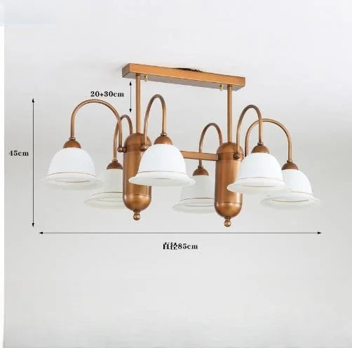 Nordic Creative Retro LED Chandelier Living Room Restaurant Bedroom Kitchen Hotel Glass Art Pendant Lamp Home Decor Lighting