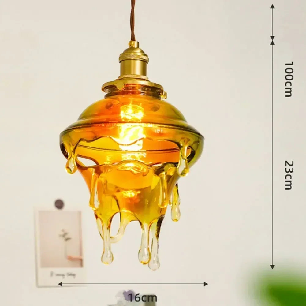 Modern Creative Melting Candle Droplets LED Pendant Lamp Living Room Restaurant Bar Bedroom Designer Chandelier Art Decor Light