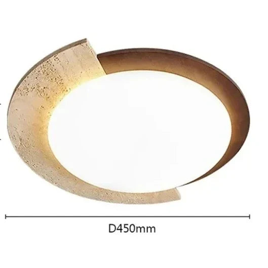 Handcrafted Natural Stone LED Wall Light Japanese Wabi Sabi Style For Homestay Corridor Bedroom living room Ceiling Fixture