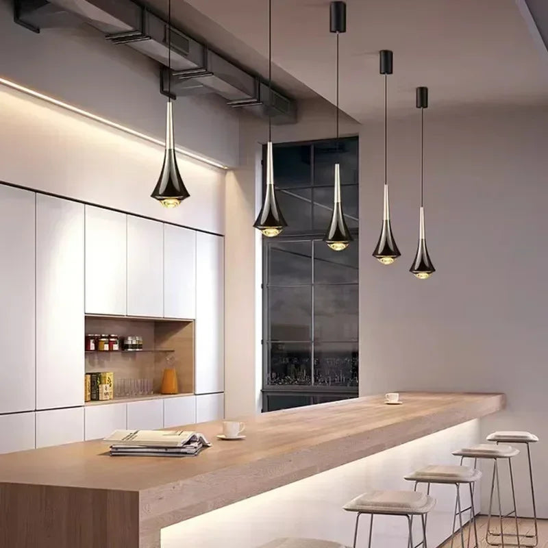 Nordic Luxury Cone Pendant Light – Modern Dimmable Kitchen & Dining Lamp