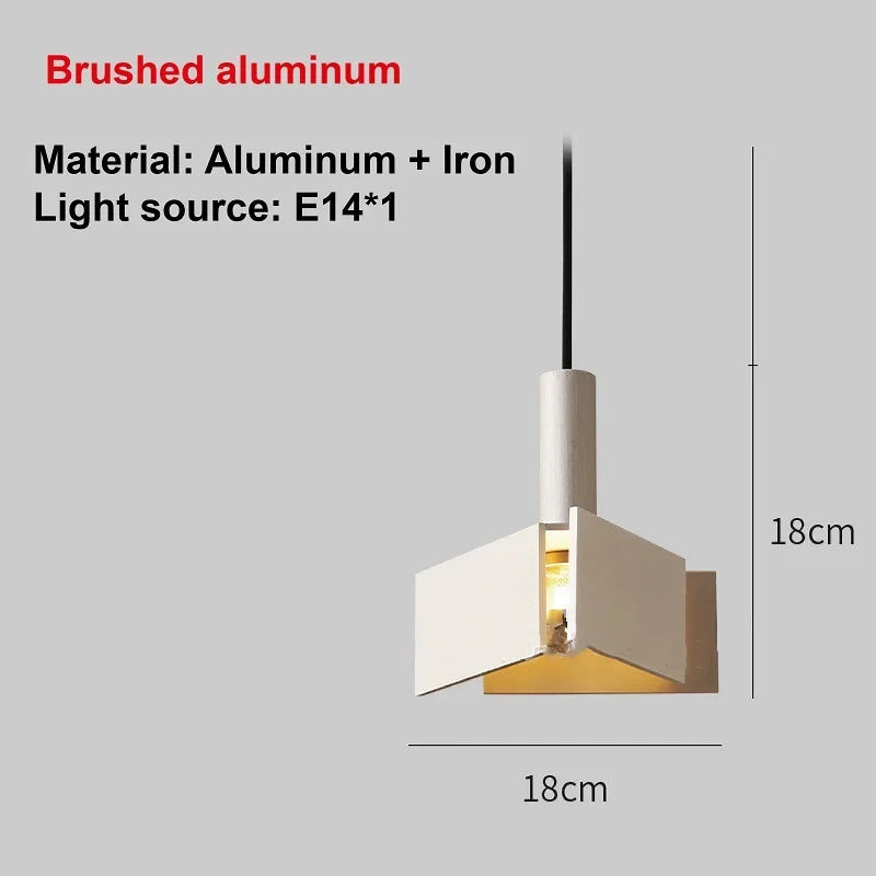 Minimalist Designer Industrial Style Pendant Light Bauhaus Niche Model Room Foyer Hallway Bedroom Bedside Lamp