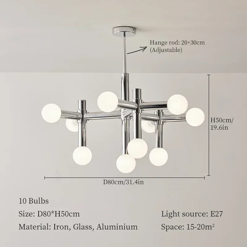 Italian Designer Stainless Steel Magic Bean LED Pendant Lamp Living Room Bedroom Restaurant Study Chandelier Art Decor Lighting