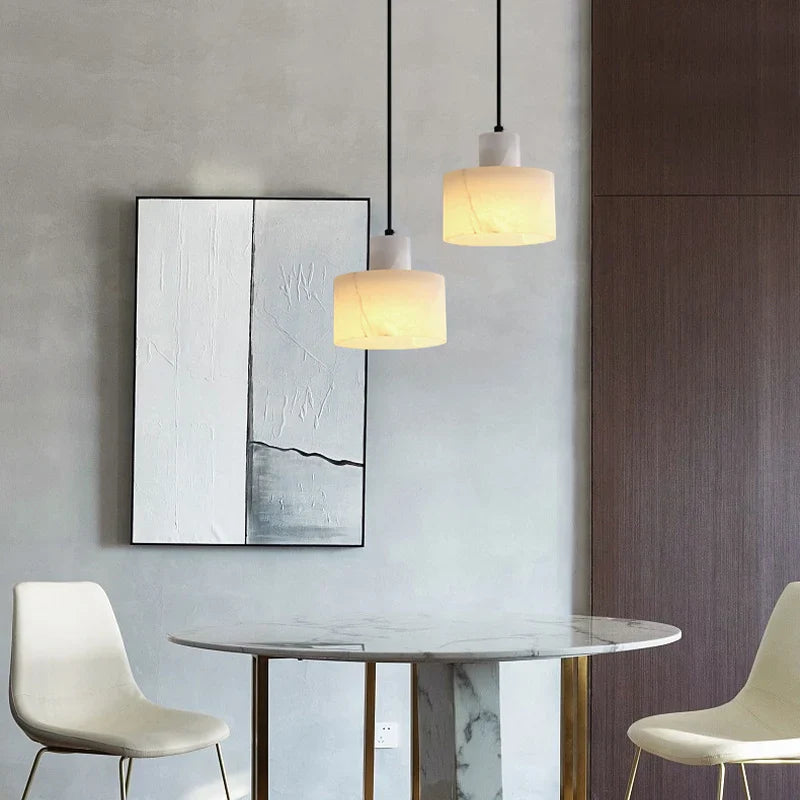 New Chinese-style Spanish natural marble hanging lights for entrance hall, balcony, dining room, bar counter, master bedroom, be