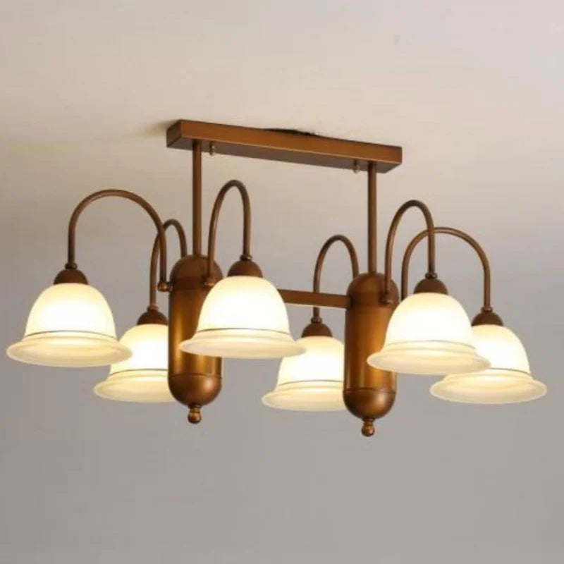 Nordic Creative Retro LED Chandelier Living Room Restaurant Bedroom Kitchen Hotel Glass Art Pendant Lamp Home Decor Lighting