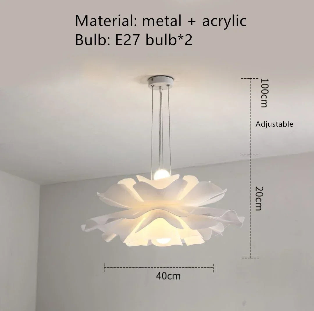 Creative Acrylic Flower designer Chandelier Living Room Restaurant Coffee Table Bar LED Pendant Lamps Indoor Lighting Decoration