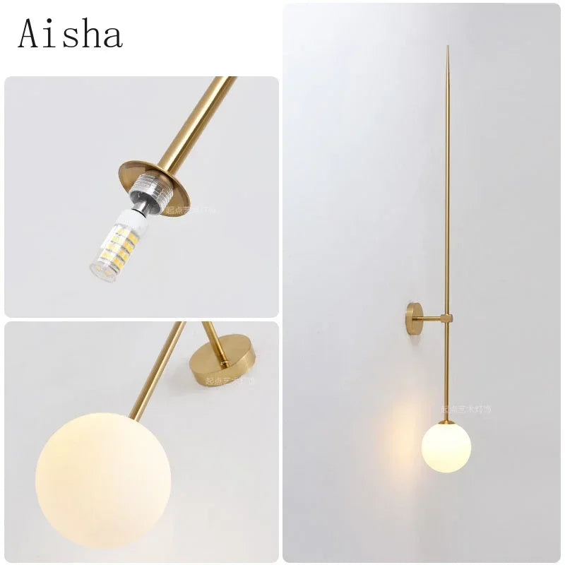 Modern Globe Wall Light – Minimalist Glass Wall Lamp