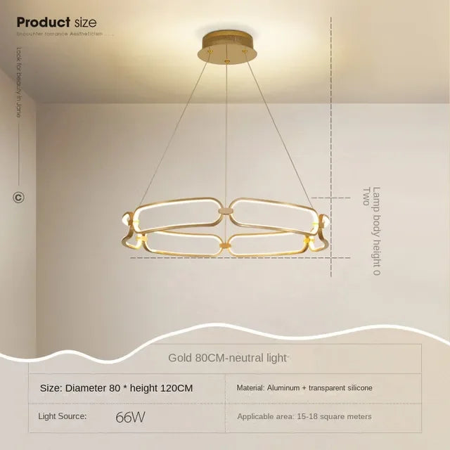 Living Room Chandelier Light Luxury Nordic Style Lamp, Creative Modern Simple Dining Room Lamp Bedroom Lamp