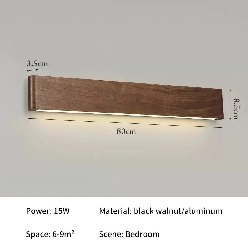 Wood LED Wall lamp Bedroom Modern sconces for Bedside Wooden Indoor Lighting Home Decor for Living Room Study Room Stairs