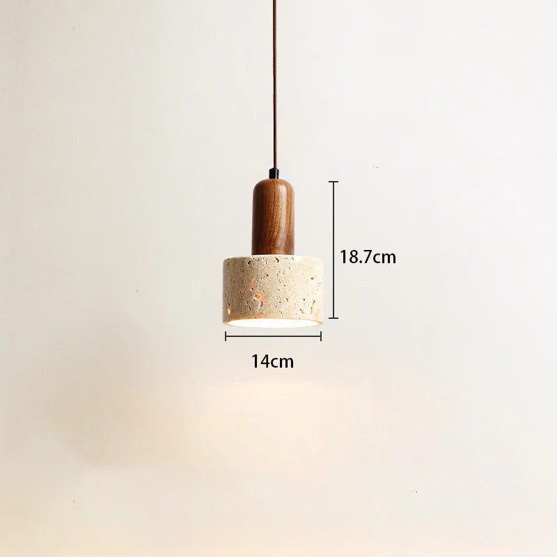 Yellow cave stone wabi-Sabi wind bedroom bedside chandelier Creative cream style homestayretro medieval restaurant small chandel
